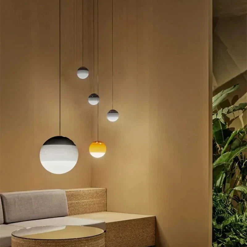 Color Gradient Glass Pendant Lamp for Warm Ambient Lighting