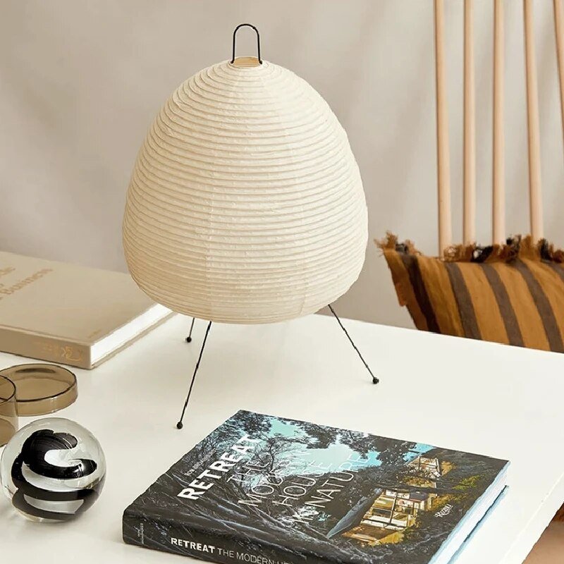 Japanese Paper Lantern Table Lamp for Soft Ambient Lighting