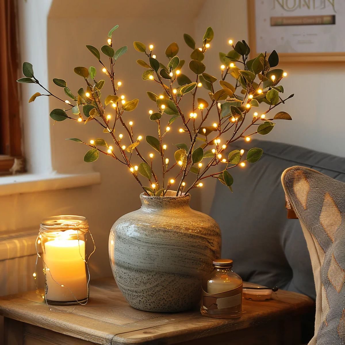Decorative LED Branch Vase Light With Warm White Lighting for Home Decor