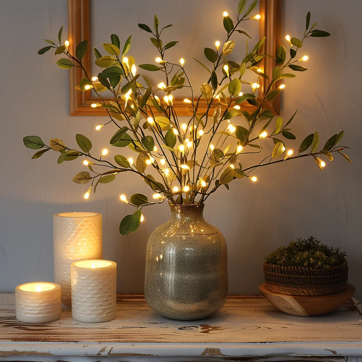 Decorative LED Branch Vase Light With Warm White Lighting for Home Decor