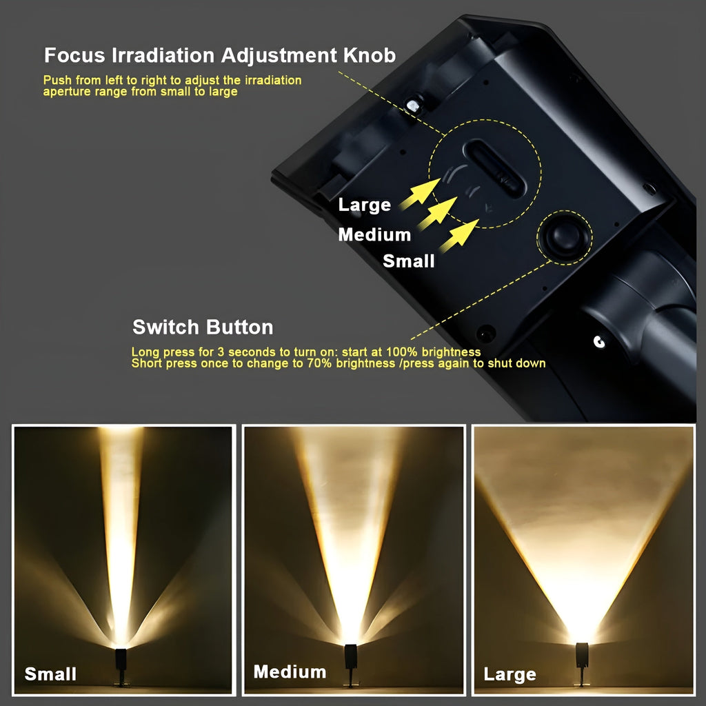 Solar Outdoor Garden Spotlight With Adjustable Head for Pathway Lighting