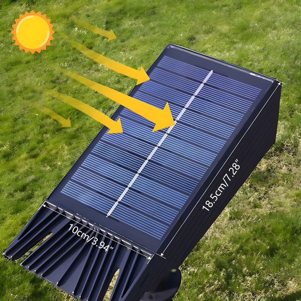 Solar Outdoor Garden Spotlight With Adjustable Head for Pathway Lighting