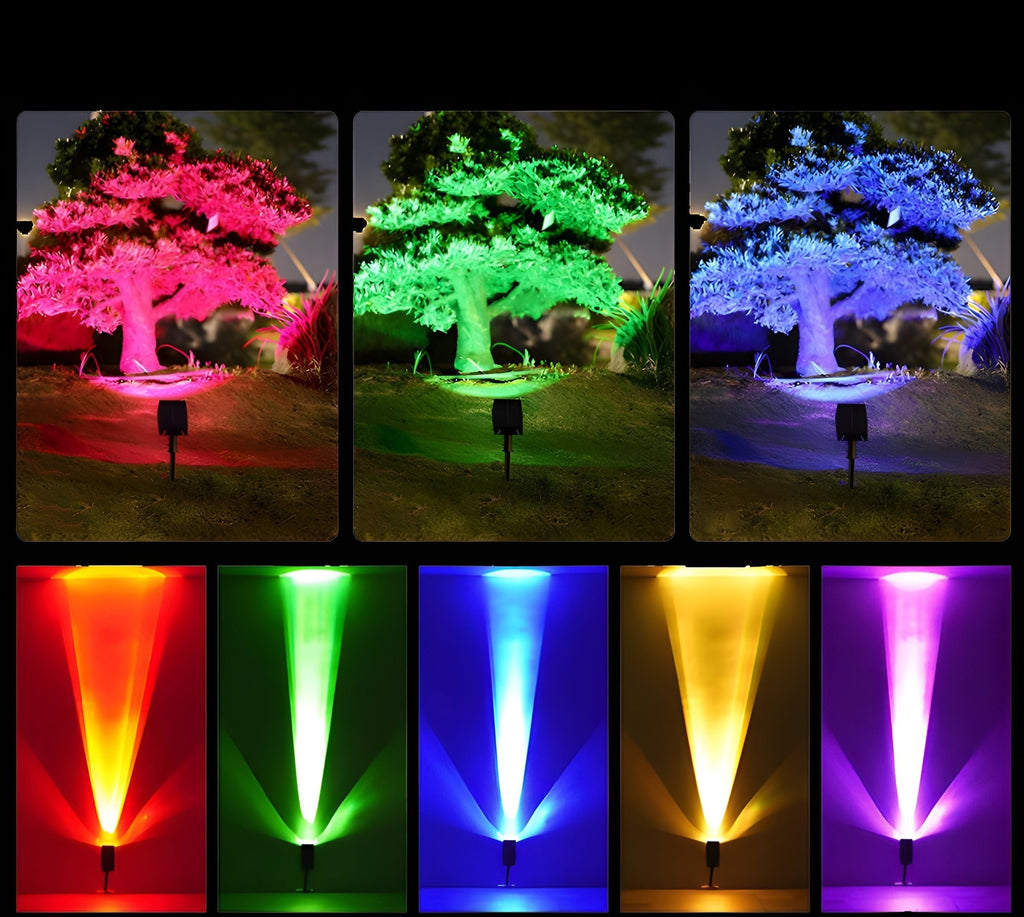 Solar Outdoor Garden Spotlight With Adjustable Head for Pathway Lighting